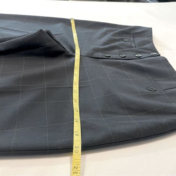 Talbots Collection Petites Women's Navy Plaid Trousers Size 10P Stretch - Picture 9 of 11